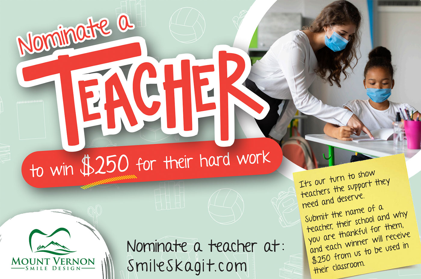 Nominate A Teacher Mount Vernon Smile Design
